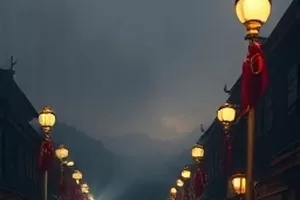 《河岸旁的家》剧照，傍晚河岸边的低矮民居